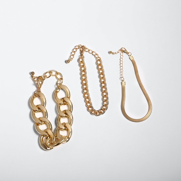 **TALLIE* 3-Pc Gold Chain Fashion Bracelet Set - Picture 7 of 9